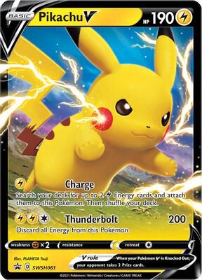 Pikachu V, SWSH061 Black Star Promo